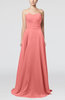 Simple A-line Sweetheart Sleeveless Brush Train Bridesmaid Dresses