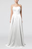 Simple A-line Sweetheart Sleeveless Brush Train Bridesmaid Dresses