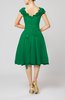 Cinderella A-line Scalloped Edge Short Sleeve Chiffon Knee Length Bridesmaid Dresses