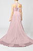 Glamorous A-line Zipper Chiffon Court Train Sequin Prom Dresses
