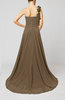 Elegant A-line Asymmetric Neckline Zip up Flower Bridesmaid Dresses