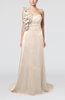 Elegant A-line Asymmetric Neckline Zip up Flower Bridesmaid Dresses