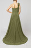 Elegant A-line Asymmetric Neckline Zip up Flower Bridesmaid Dresses