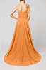 Elegant A-line Asymmetric Neckline Zip up Flower Bridesmaid Dresses