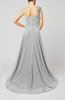 Elegant A-line Asymmetric Neckline Zip up Flower Bridesmaid Dresses