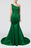 Gorgeous Outdoor Fit-n-Flare Asymmetric Neckline Sleeveless Zipper Appliques Bridal Gowns