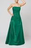 Vintage A-line Strapless Taffeta Floor Length Prom Dresses