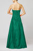 Vintage A-line Strapless Taffeta Floor Length Prom Dresses