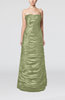 Elegant Strapless Sleeveless Zipper Taffeta Ruching Prom Dresses