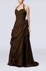 Gorgeous A-line Sweetheart Backless Taffeta Paillette Evening Dresses
