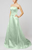 Elegant Hall Sleeveless Backless Satin Court Train Beading Bridal Gowns
