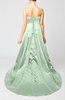 Elegant Hall Sleeveless Backless Satin Court Train Beading Bridal Gowns