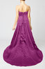 Elegant Hall Sleeveless Backless Satin Court Train Beading Bridal Gowns