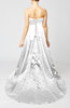 Elegant Hall Sleeveless Backless Satin Court Train Beading Bridal Gowns