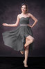 Casual A-line Sweetheart Zip up Tea Length Bridesmaid Dresses