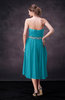 Casual A-line Sweetheart Zip up Tea Length Bridesmaid Dresses