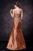 Modern Zip up Taffeta Brush Train Split-Front Evening Dresses