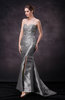 Modern Zip up Taffeta Brush Train Split-Front Evening Dresses