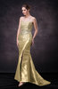 Modern Zip up Taffeta Brush Train Split-Front Evening Dresses