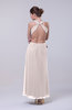 Informal Halter Sleeveless Zip up Ankle Length Sequin Prom Dresses