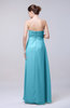 Elegant Empire Chiffon Floor Length Appliques Prom Dresses