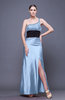 Traditional Sheath Asymmetric Neckline Ankle Length Sequin Evening Dresses