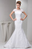 with Sleeves Bridal Gowns Lace Simple Full Figure Summer Spring Western
