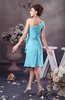Chiffon Bridesmaid Dress One Shoulder Full Figure Informal Formal Modern