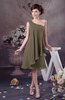 Chiffon Bridesmaid Dress One Shoulder Full Figure Informal Formal Modern
