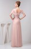 with Sleeves Bridesmaid Dress Chiffon Fall Casual Natural Outdoor A line