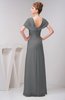 with Sleeves Bridesmaid Dress Chiffon Fall Casual Natural Outdoor A line