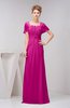 with Sleeves Bridesmaid Dress Chiffon Fall Casual Natural Outdoor A line