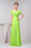 with Sleeves Bridesmaid Dress Chiffon Fall Casual Natural Outdoor A line