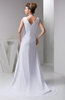 Long Mother of the Bride Dress Affordable Tiered Semi Formal Court Train