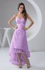 Tea Length Bridesmaid Dress Inexpensive Sweetheart Chic Sparkly Tiered