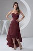 Tea Length Bridesmaid Dress Inexpensive Sweetheart Chic Sparkly Tiered