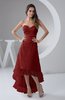 Tea Length Bridesmaid Dress Inexpensive Sweetheart Chic Sparkly Tiered