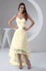 Tea Length Bridesmaid Dress Inexpensive Sweetheart Chic Sparkly Tiered