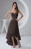 Tea Length Bridesmaid Dress Inexpensive Sweetheart Chic Sparkly Tiered