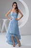 Tea Length Bridesmaid Dress Inexpensive Sweetheart Chic Sparkly Tiered