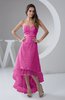 Tea Length Bridesmaid Dress Inexpensive Sweetheart Chic Sparkly Tiered