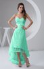 Tea Length Bridesmaid Dress Inexpensive Sweetheart Chic Sparkly Tiered
