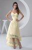 Tea Length Bridesmaid Dress Inexpensive Sweetheart Chic Sparkly Tiered