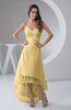 Tea Length Bridesmaid Dress Inexpensive Sweetheart Chic Sparkly Tiered