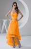 Tea Length Bridesmaid Dress Inexpensive Sweetheart Chic Sparkly Tiered