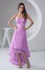 Tea Length Bridesmaid Dress Inexpensive Sweetheart Chic Sparkly Tiered