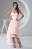 Tea Length Bridesmaid Dress Inexpensive Sweetheart Chic Sparkly Tiered