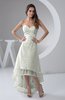 Tea Length Bridesmaid Dress Inexpensive Sweetheart Chic Sparkly Tiered