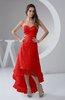 Tea Length Bridesmaid Dress Inexpensive Sweetheart Chic Sparkly Tiered