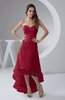 Tea Length Bridesmaid Dress Inexpensive Sweetheart Chic Sparkly Tiered